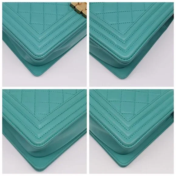 CHANEL Boy Green Leather Shoulder Bag 2650-080524 - Picture 9 of 16